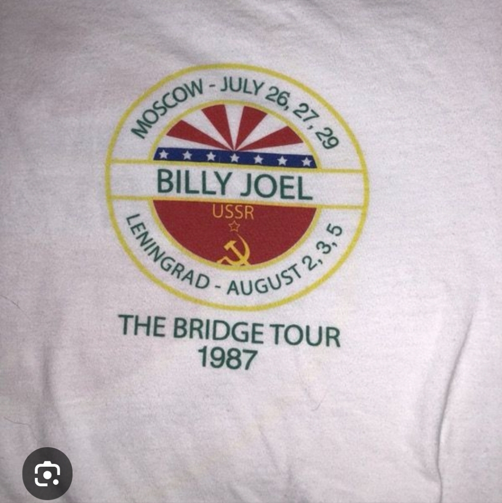 Billy Joel Ringer T Moscow Concert. The Bridge Tour. Aize 100 %presrunk Small - Picture 2 of 3